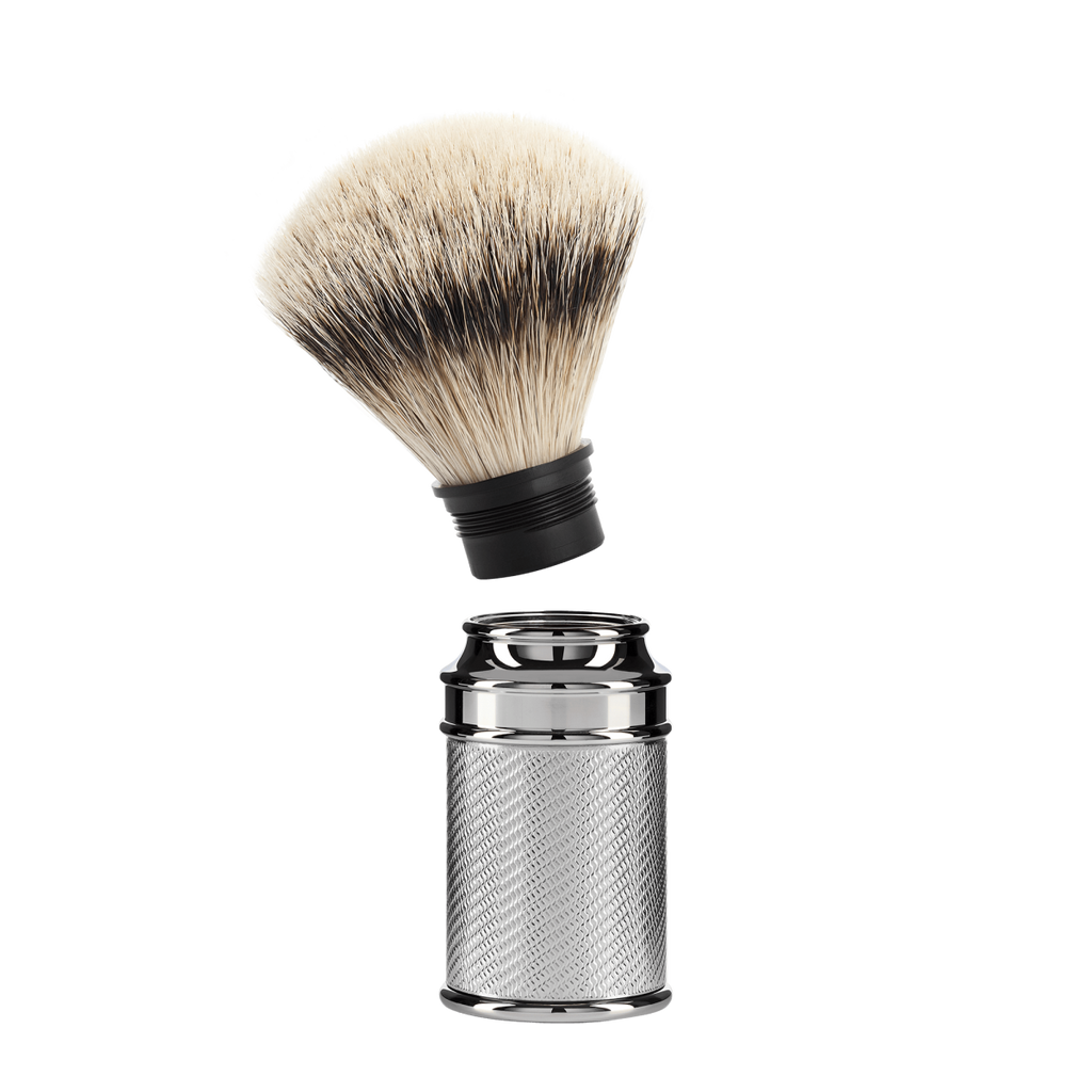 ミューレ TRADITIONAL シェービングブラシ/メタル/シルバーチップバジャー (091M89)-2