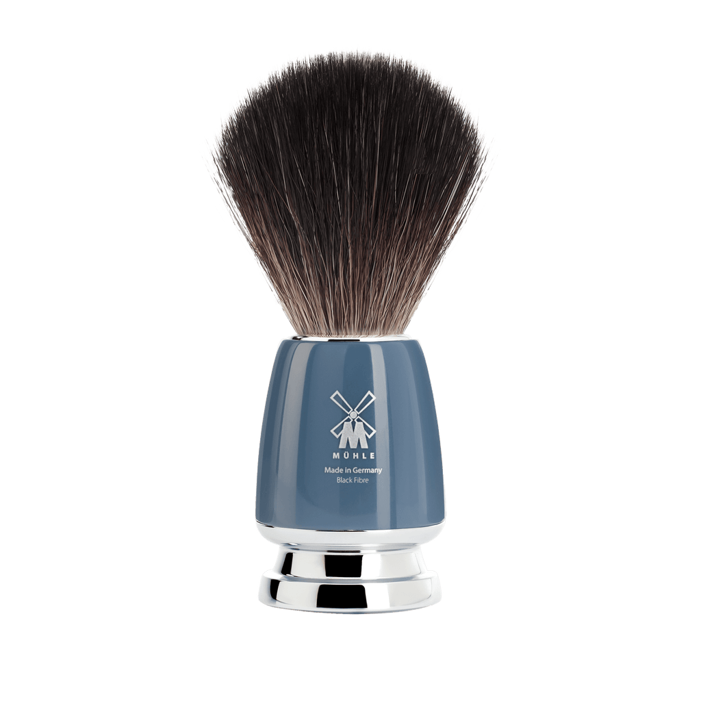 ミューレ RYTMO シェービングセット(Fusion) シェーンビングカップ付き/ペトロールブルーレジン/ブラックファイバー/替刃:Fusion (S21M228SF)-2