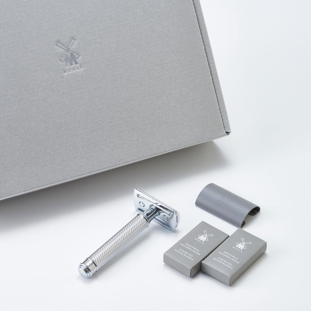 ミューレ ギフトボックスセット(TRADITIONAL/R89両刃カミソリ & 両刃替刃20枚 & ブレードガード 3点セット)-1