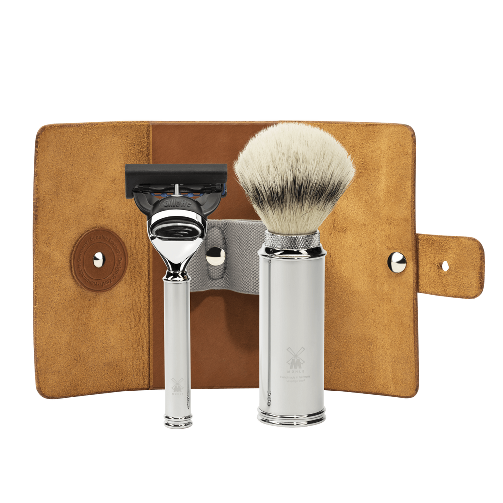 ミューレ トラベルシェービングキット(ブラウン)/Fusion対応 牛革ケース (RT1F)-2