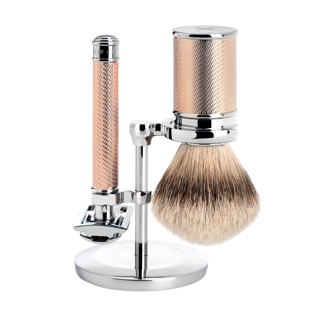 ミューレ TRADITIONAL シェービングセット/シルバーチップバジャー/両刃/ローズゴールド (S091M89RG)-1
