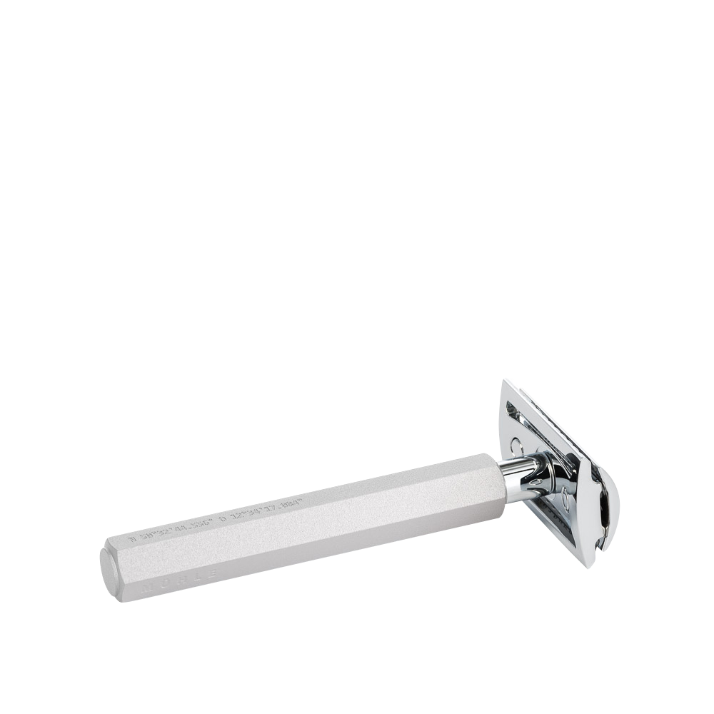 HEXAGON 両刃カミソリ／マーク・ブラウンデザイン, クローズドコム, アノダイズドアルミニウム,ピュアシルバー(R HXG PURE SR)-2